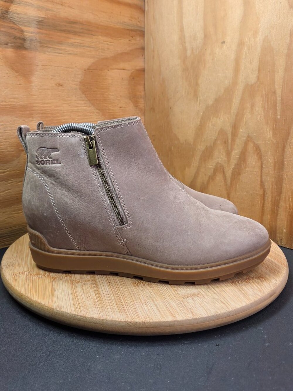 Sorel Evie 2 Womens Side Zip Leather Boots Size 10 Ankle Booties